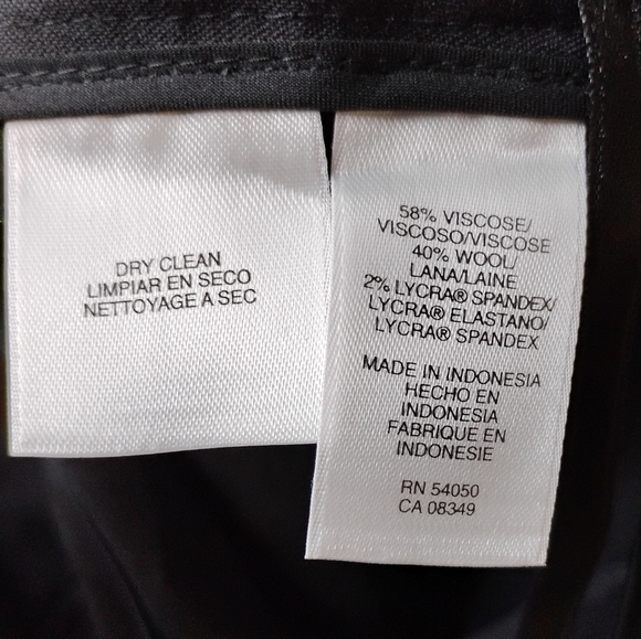 Black Wide Leg Dress Pants 6P Wiol Blend Ann Klein Black Lined Career Classic - Picture 7 of 7